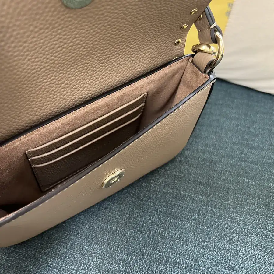 GARAVANI Grained Calfskin Bag with Stud Detail