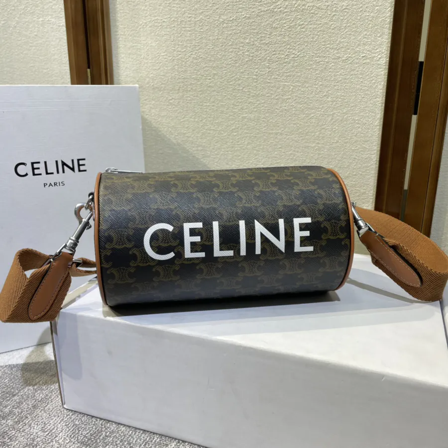 CELIN* 2022 New Signature Print Round Bucket Bag