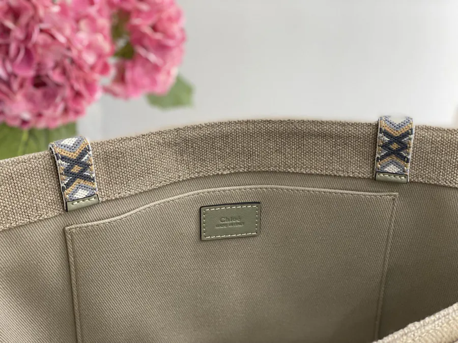 Chloe Woody Patchwork Tote Handmade Embroidery