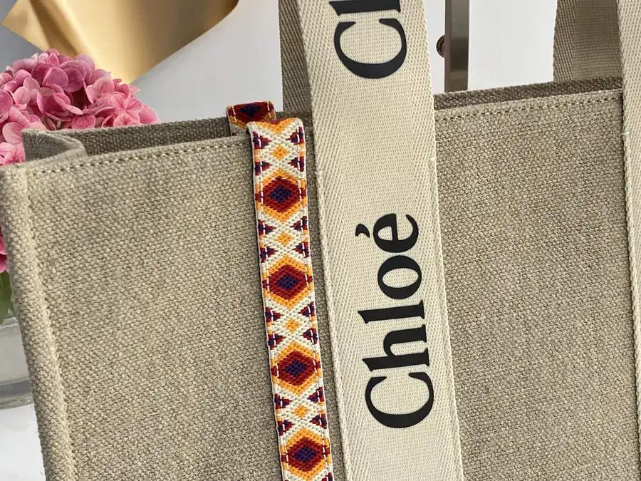 Chloe Woody Patchwork Tote Handcrafted Embroidery
