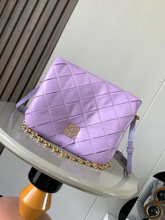 Puffer Goya Handbag in Grained Nappa Leather