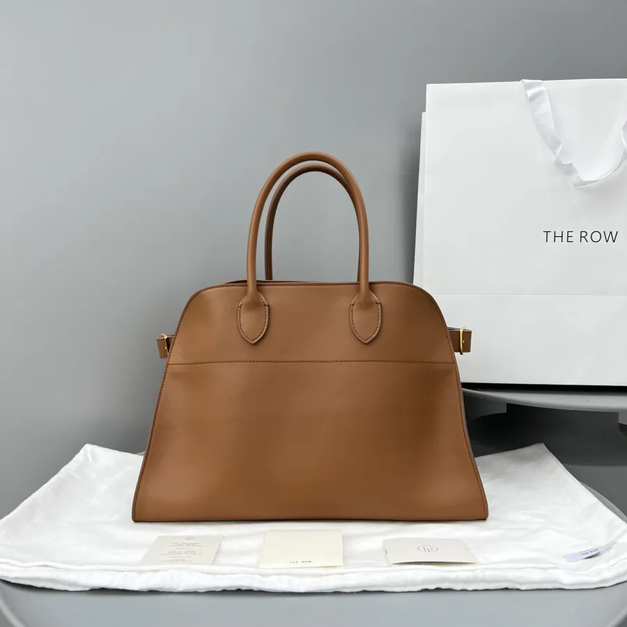 THE RŌW Margaux 15 Series Medium Smooth Brown Handbag