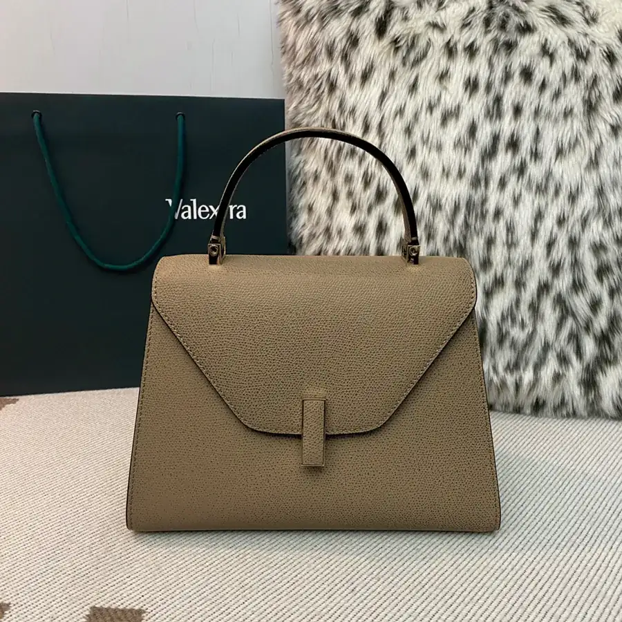 Kaki Valenza Side Handbag Classic Flip Cover Shoulder Bag