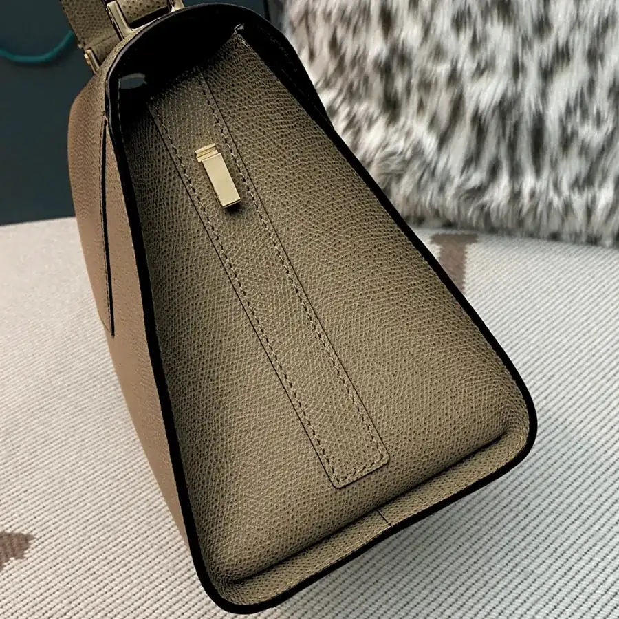 Kaki Valenza Side Handbag Classic Flip Cover Shoulder Bag