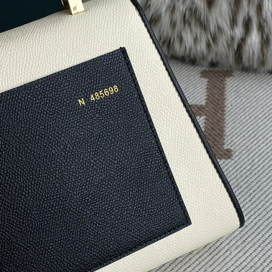 White and Black Valenza Side Handbag Mini