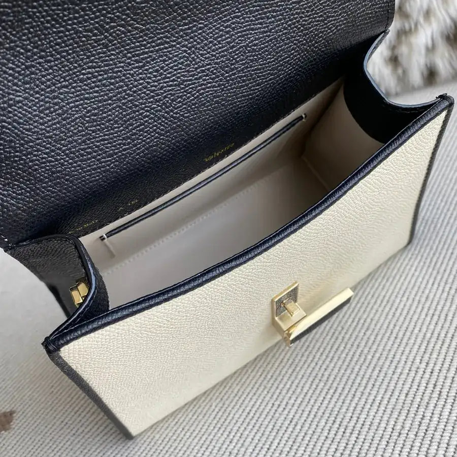 White and Black Valenza Side Handbag Mini