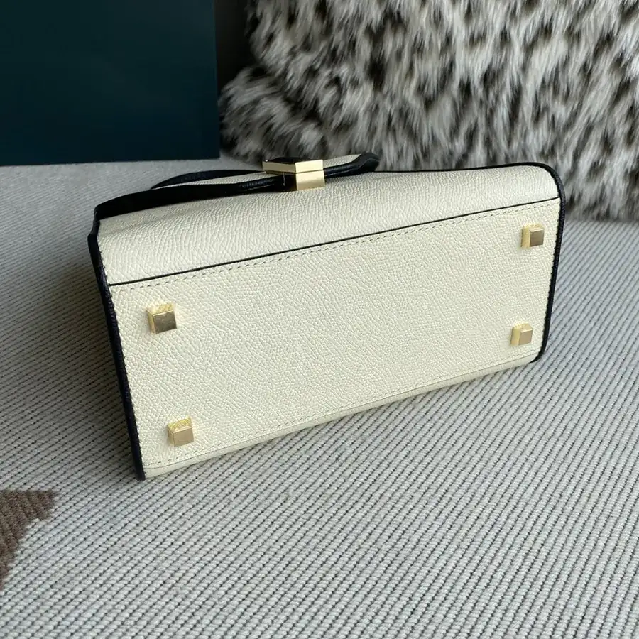 White and Black Valenza Side Handbag Mini