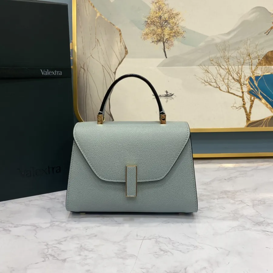 Valextra Iside Minimalist Design with Grained Calfskin