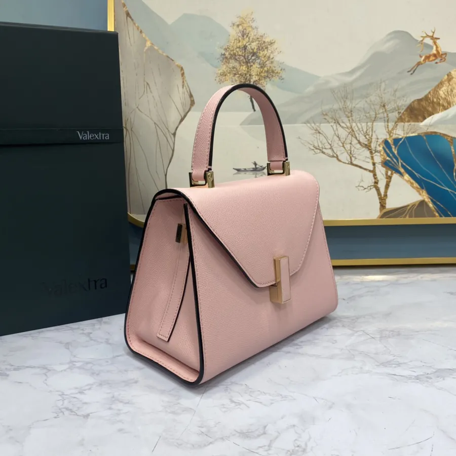 Valextra Iside Minimalist Design with Grained Calfskin