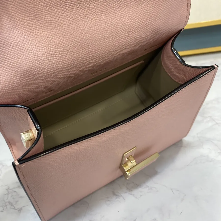 Valextra Iside Minimalist Design with Grained Calfskin