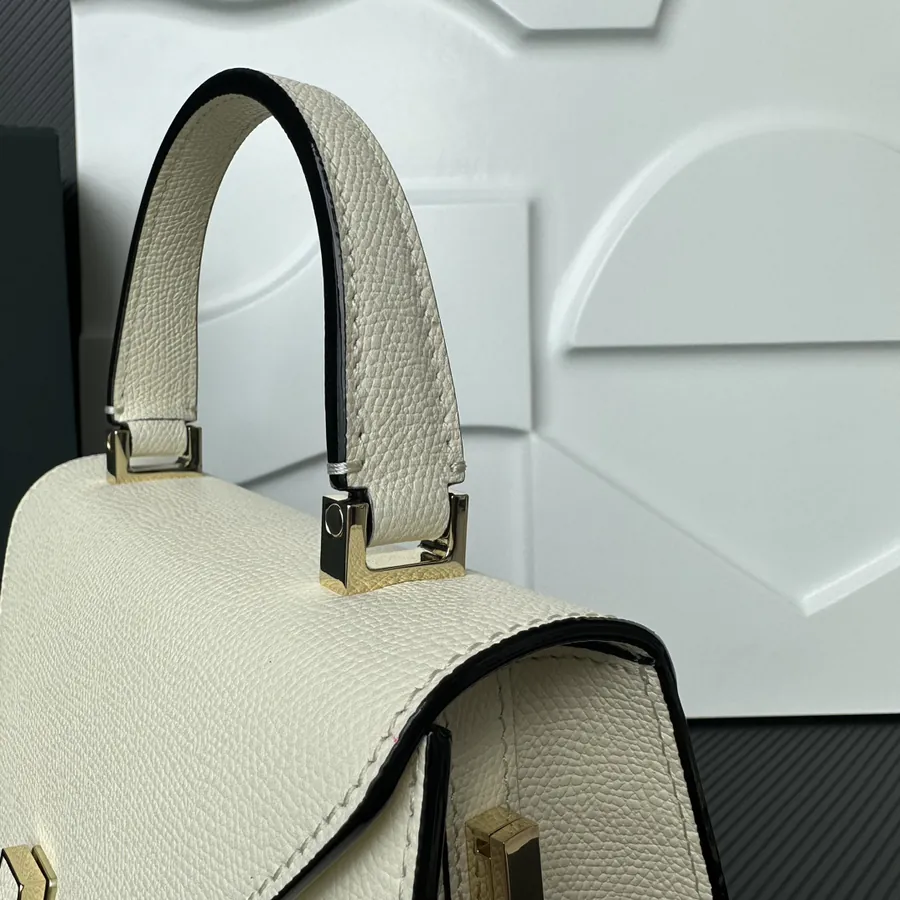 Valextra Iside Minimalist Design with Grained Calfskin