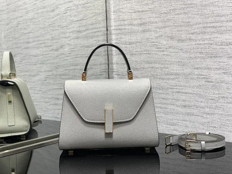 Valextra Mini Gray Tote Sleek and Minimalist Design