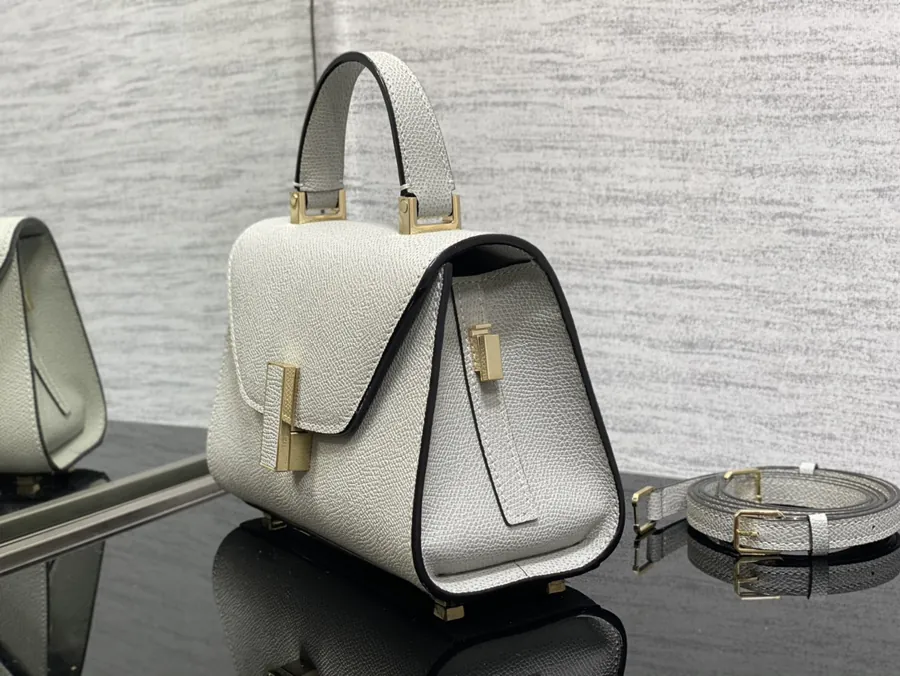 Valextra Mini Gray Tote Sleek and Minimalist Design