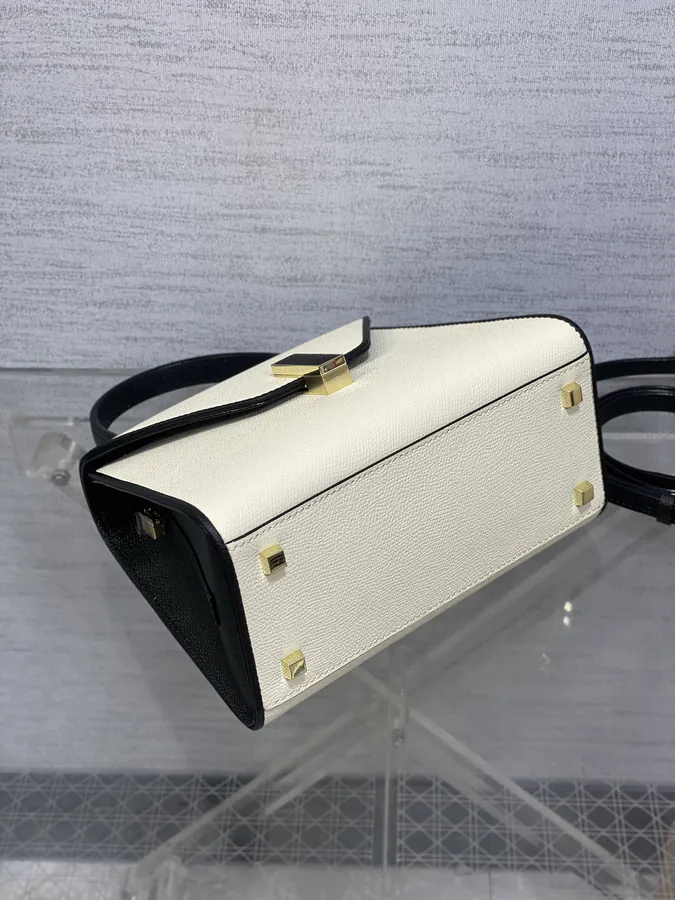 Valextra Small Size Black and White Patchwork Wallet