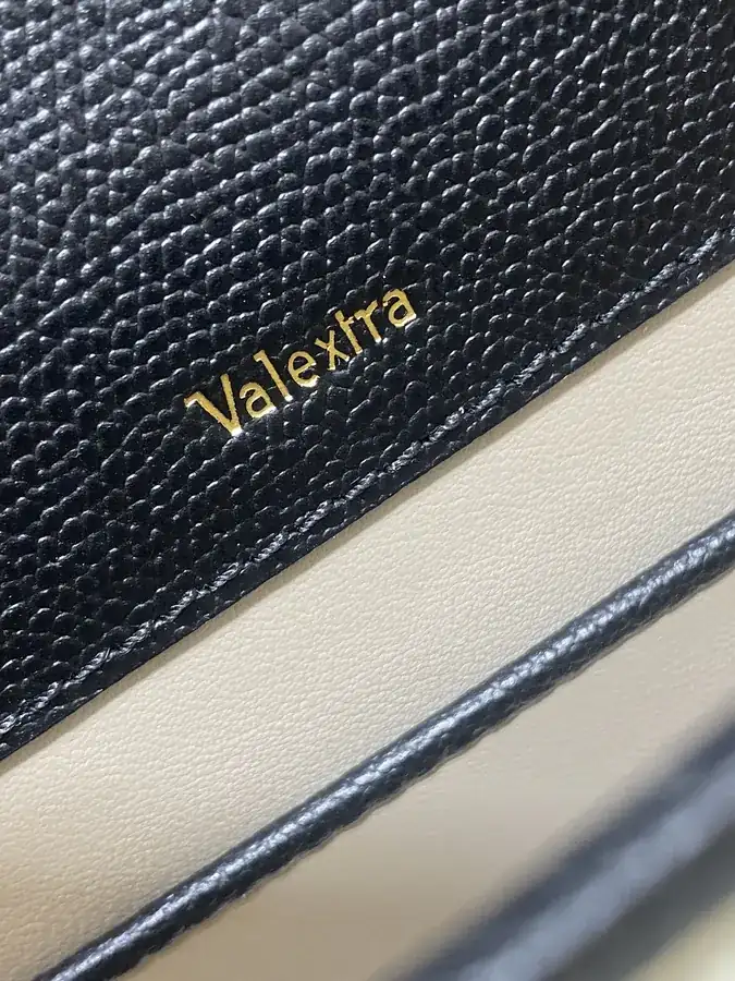 Valextra Small Size Black and White Patchwork Wallet