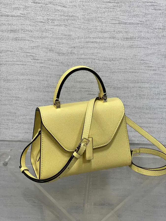 Valextra Mini Pale Yellow Wallet