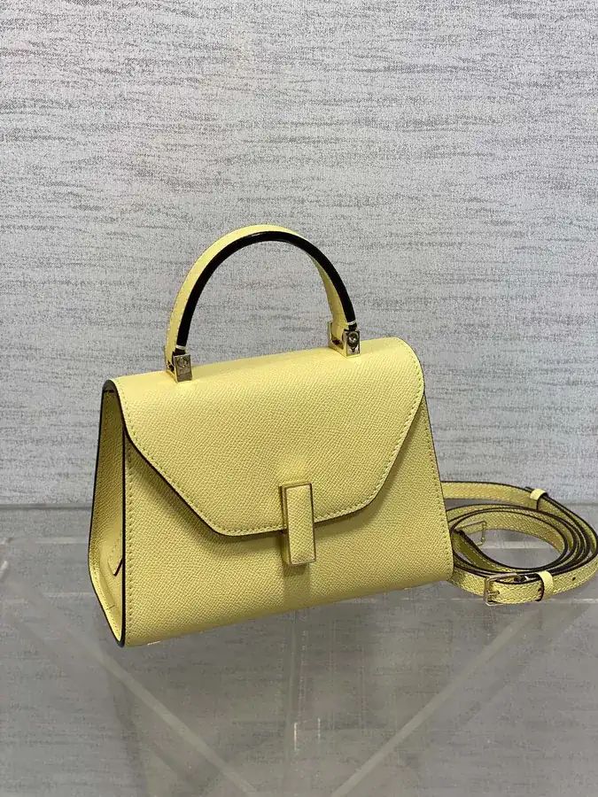 Valextra Mini Pale Yellow Wallet