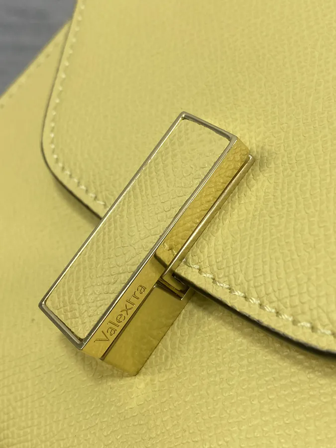 Valextra Mini Pale Yellow Wallet