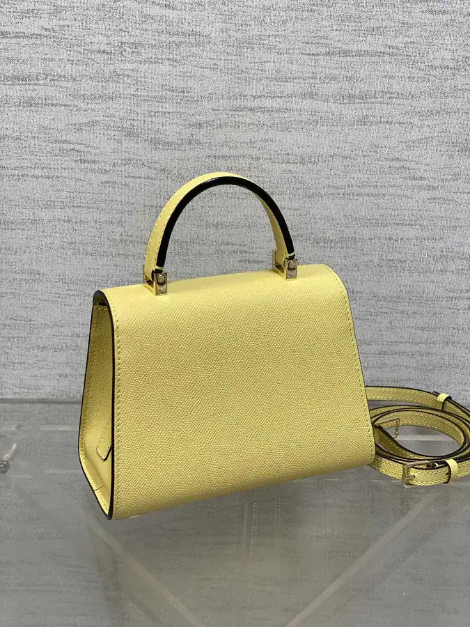 Valextra Mini Pale Yellow Wallet