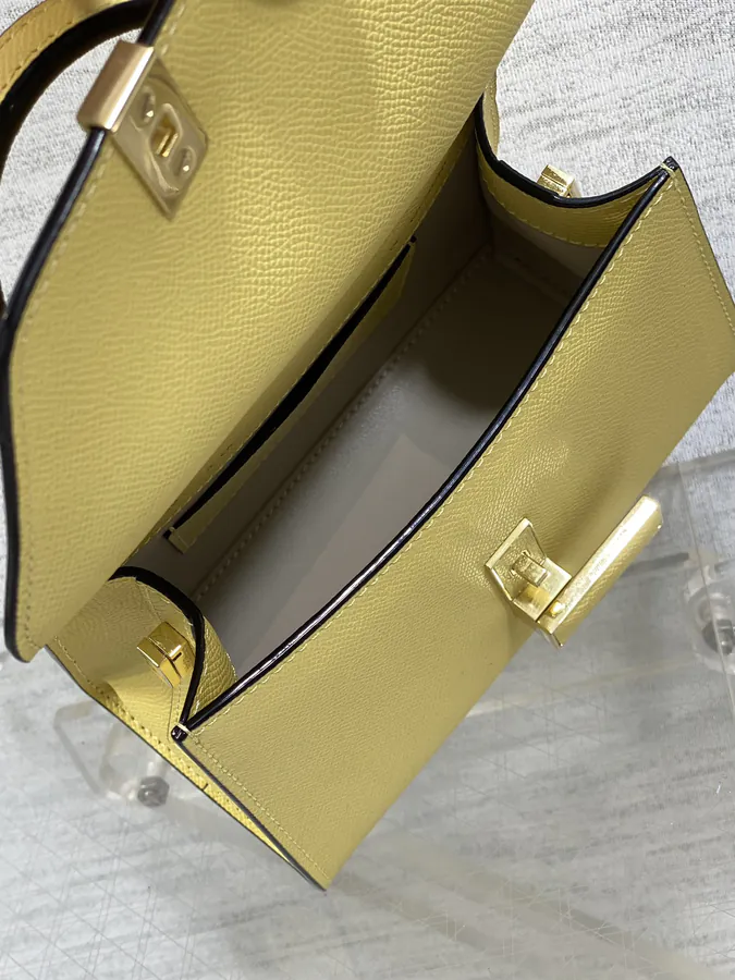 Valextra Mini Pale Yellow Wallet