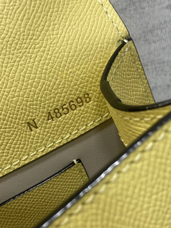 Valextra Mini Pale Yellow Wallet
