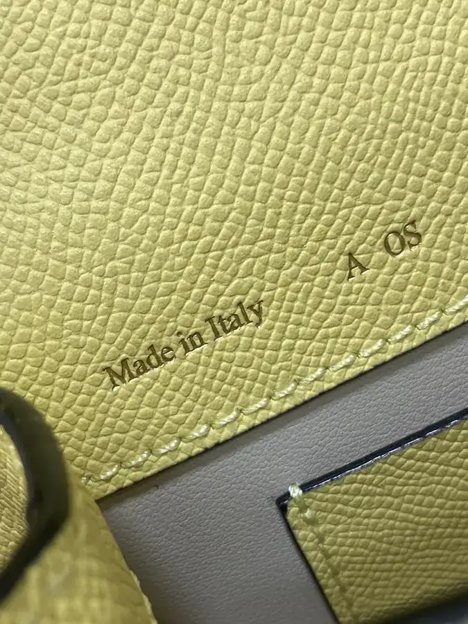 Valextra Mini Pale Yellow Wallet