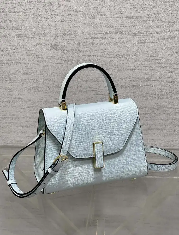 Valextra Mini Lake Blue Bag