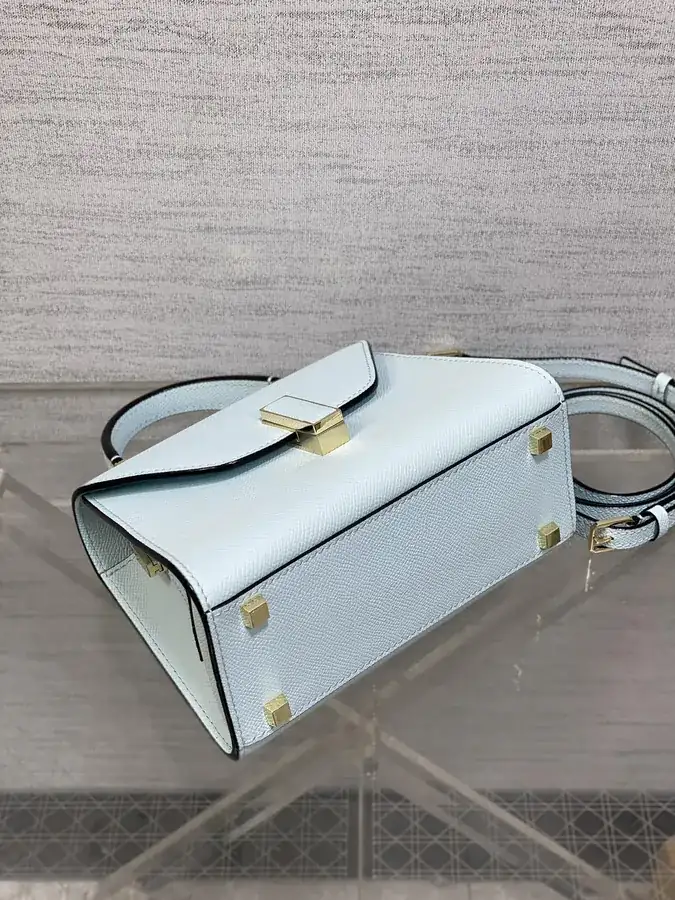Valextra Mini Lake Blue Bag