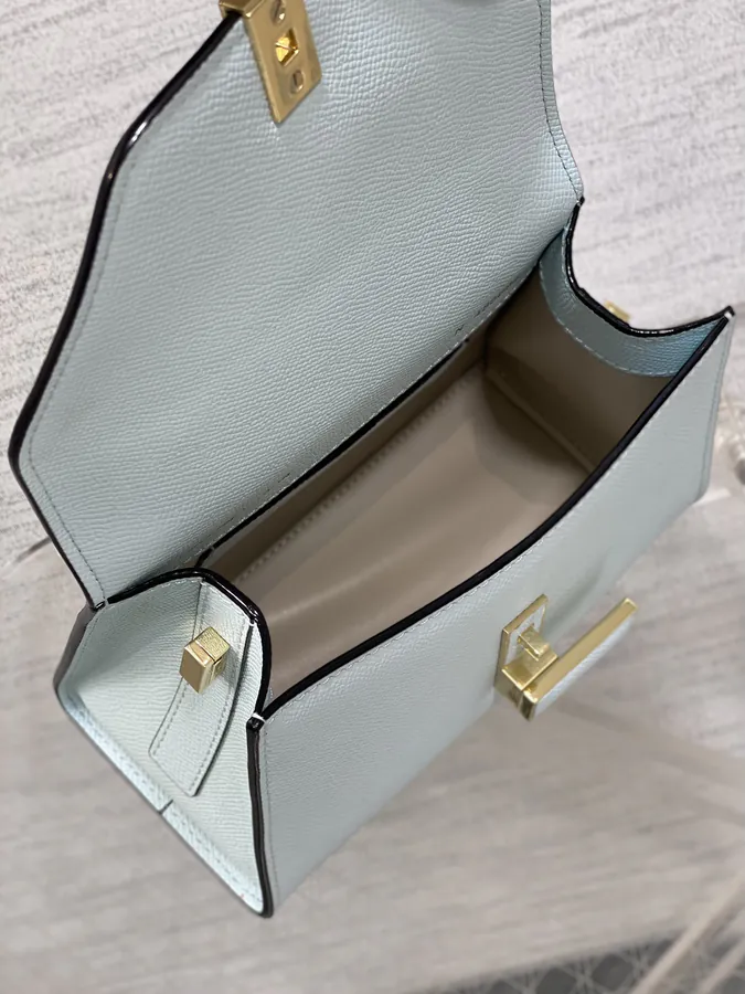 Valextra Mini Lake Blue Bag