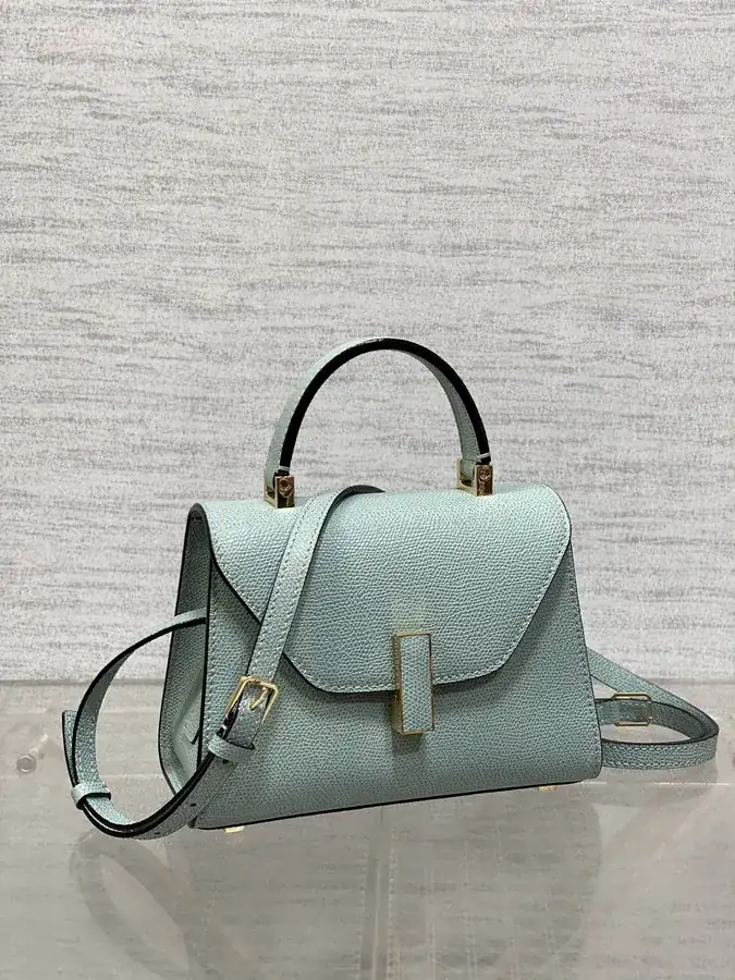 Valextra Mini Bag in Muted Blue