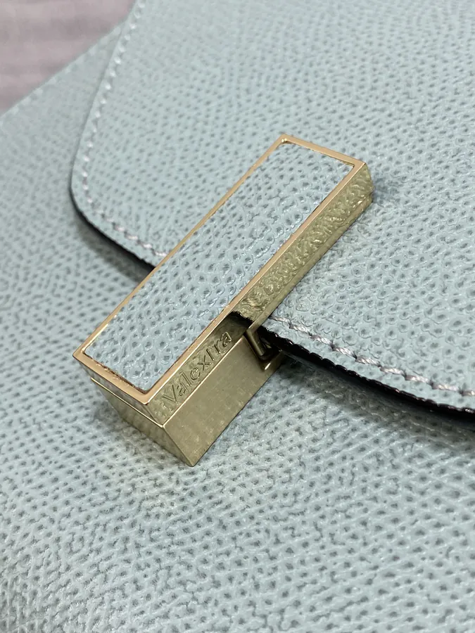 Valextra Mini Bag in Muted Blue