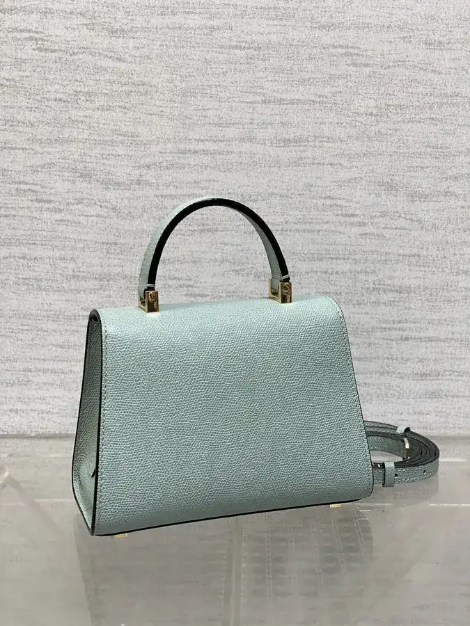 Valextra Mini Bag in Muted Blue