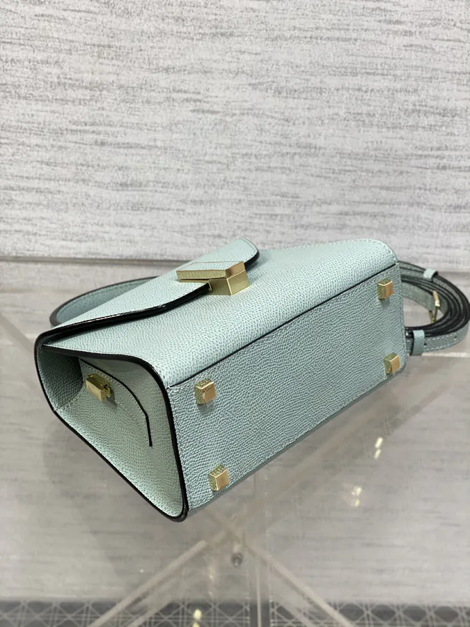 Valextra Mini Bag in Muted Blue