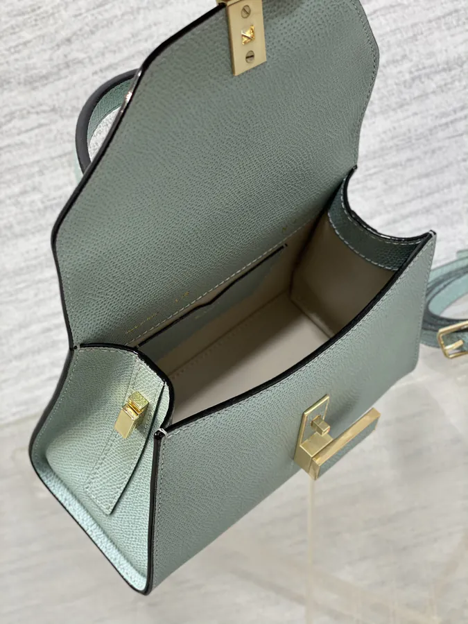 Valextra Mini Bag in Muted Blue
