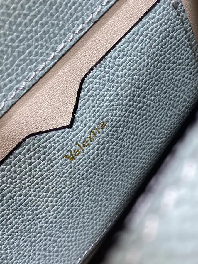 Valextra Mini Bag in Muted Blue