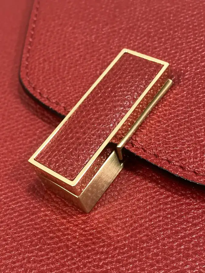 Valextra Small Size Red Bucket Bag