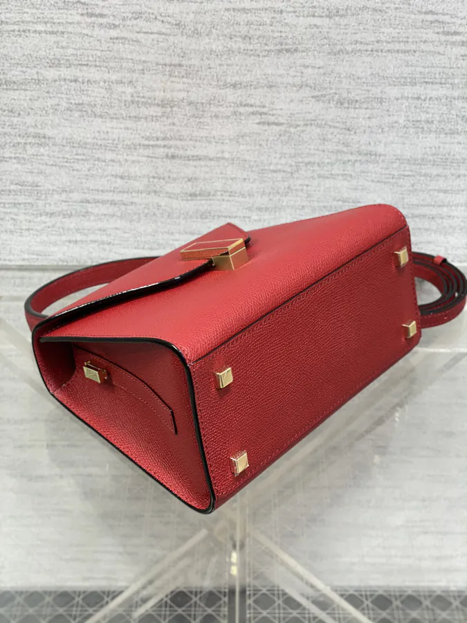 Valextra Small Size Red Bucket Bag