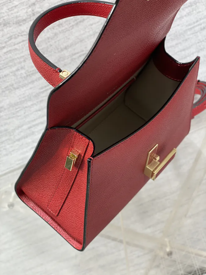 Valextra Small Size Red Bucket Bag