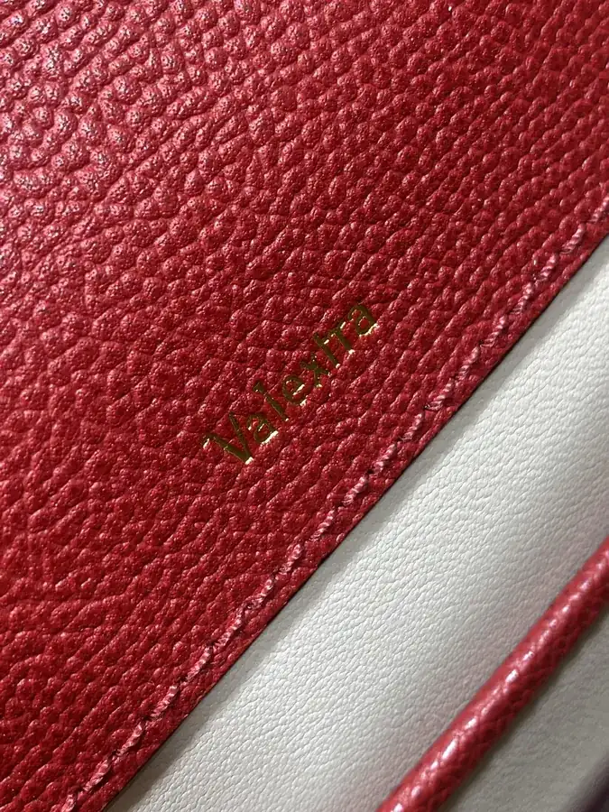 Valextra Small Size Red Bucket Bag