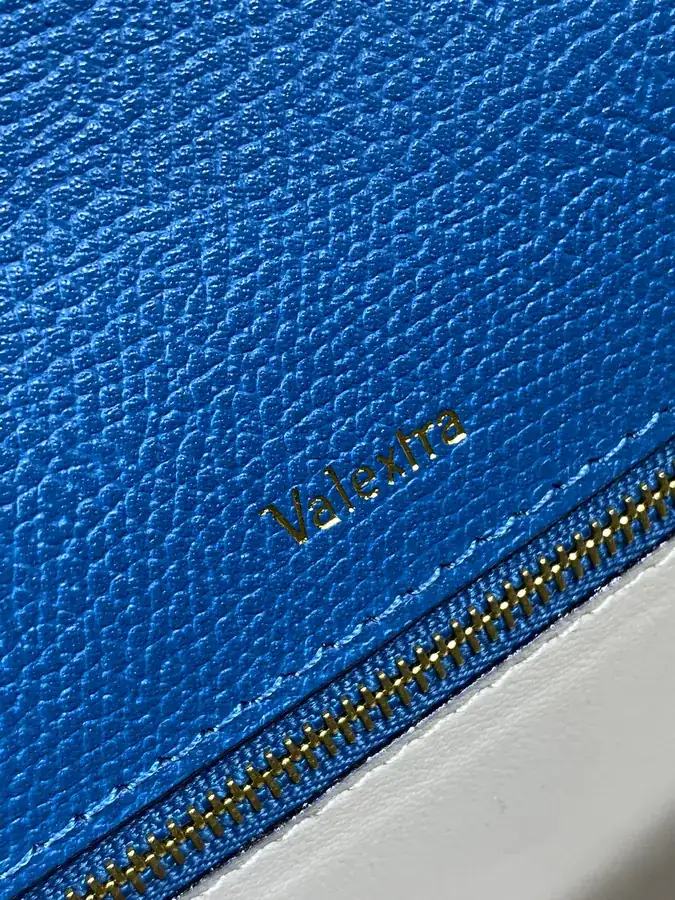 Valextra Lside Medium Size, Coarse Blue