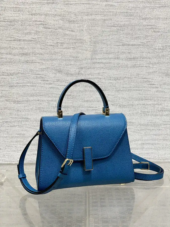 Valextra Mini Cobalt Blue