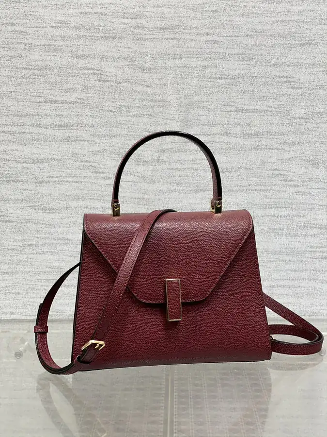 Valextra Small Size Wine Red