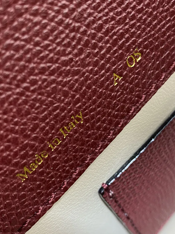 Valextra Mini Wine Red Bag