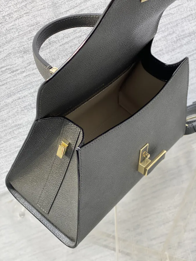Valextra Midsize Steel Grey