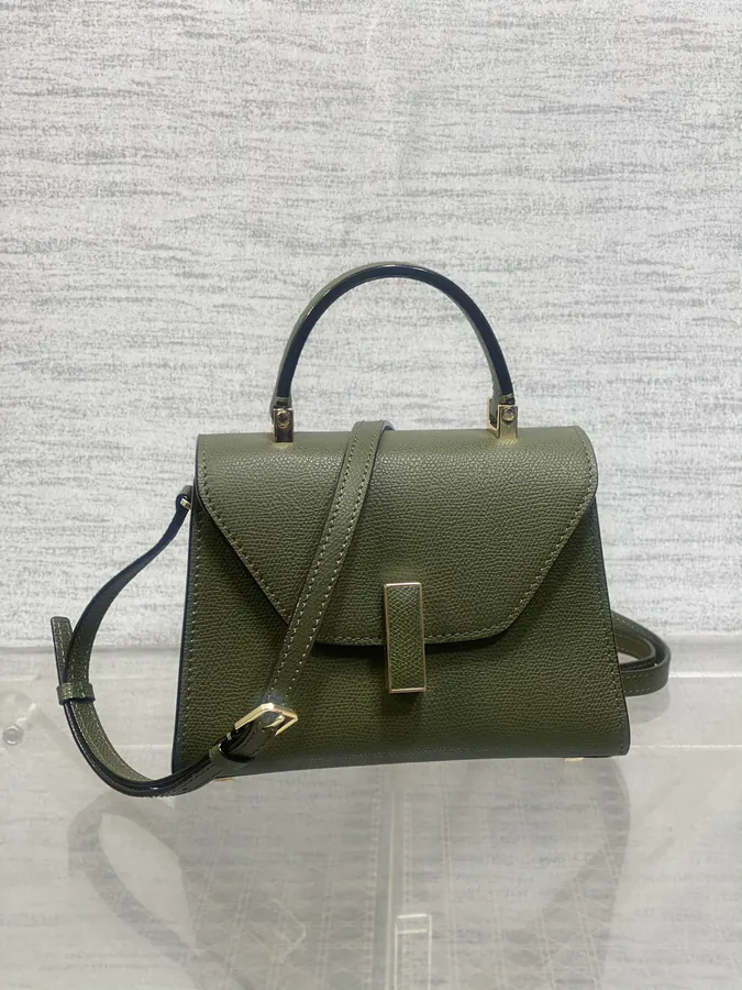 Valextra Mini Military Green Tote