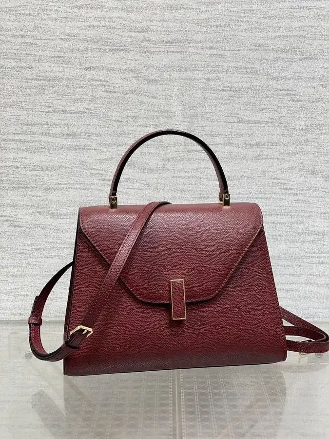 Valextra Wine Red Medium Bag