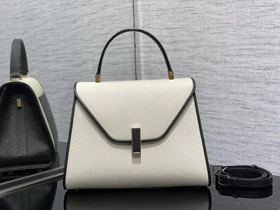 Valextra Lside Midsize Black and White