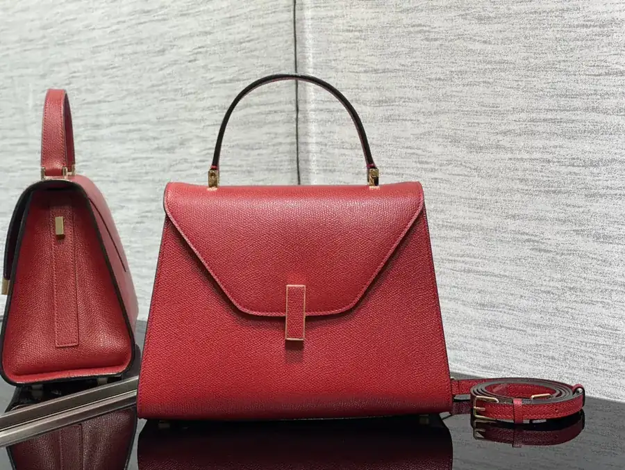 Valextra Midsize Red
