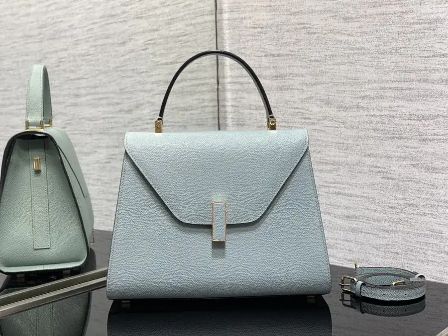 Valextra Lside Classic Design, Minimalist Lines, Grained Calfskin
