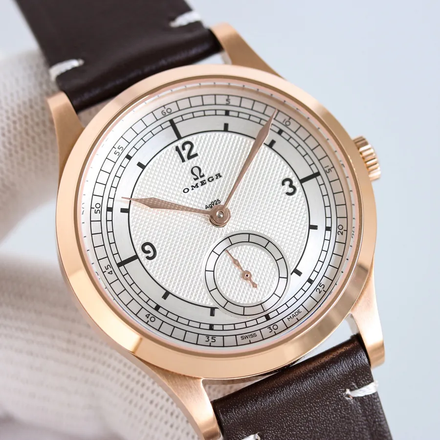 Rose Gold White Case: Special Edition Triple Subdial Mechanical Watch